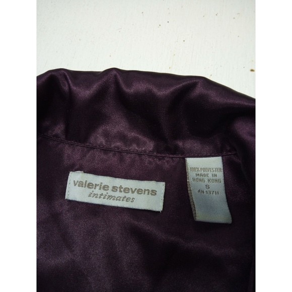VTG VALERIE STEVENS 2 Piece Purple Satin PJ Lounge Set  SZ Small - Picture 6 of 6